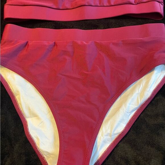 Burgundy dark red new without tags bikini swimsuit size‎ medium - Picture 2 of 9